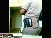 Ebony Police couple Fuck in the office spycam