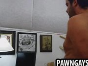 Stud jerks it at the pawn shop